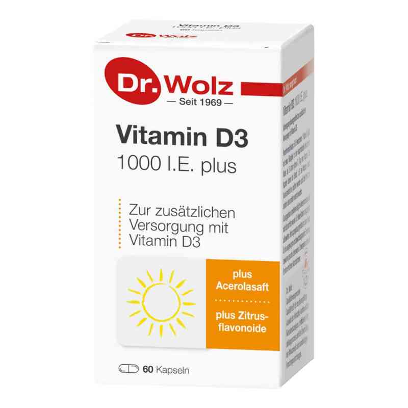 Vitamin D3 1.000 I.E. Plus Doktor Wolz Kapseln 60 stk von Dr. Wolz Zell GmbH PZN 06562124