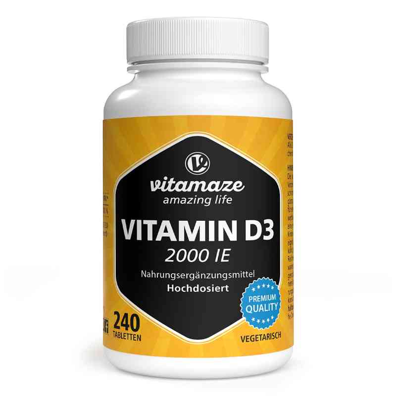 Vitamin D3 2.000 IE Tabletten vegetarisch 240 stk von Vitamaze GmbH PZN 19459818