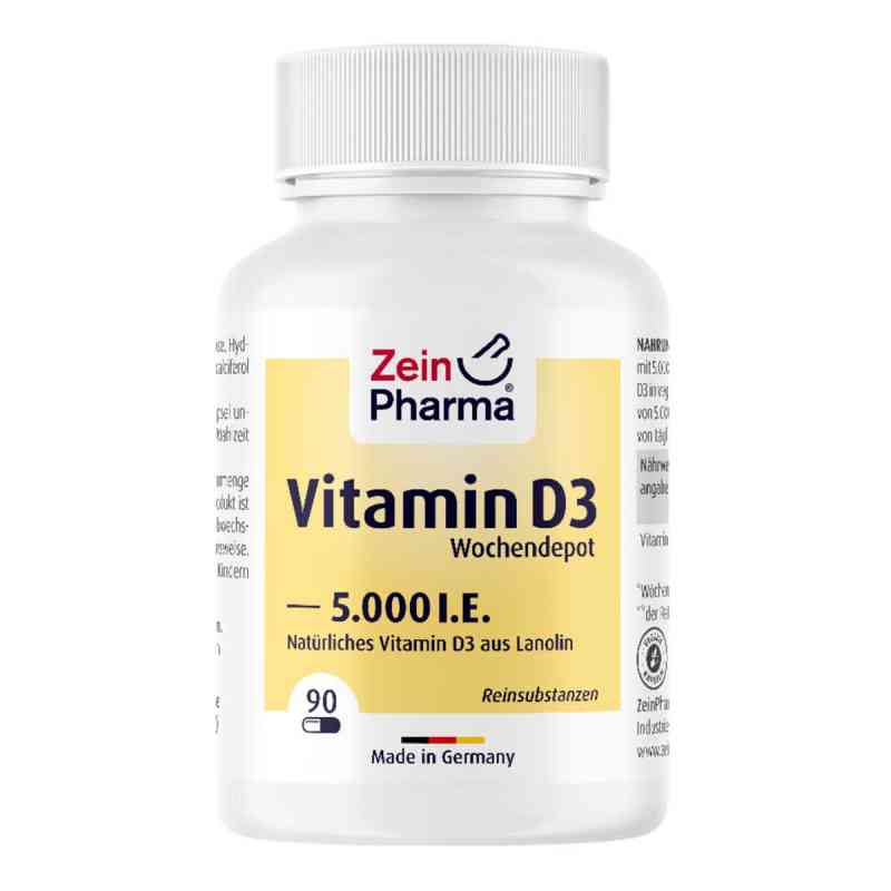 Vitamin D3 5.000 I.e. Wochendepot Kapseln 90 stk von Zein Pharma - Germany GmbH PZN 11161290