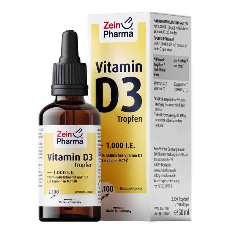 Vitamin D3 Tropfen 1.000 I.e. 2100 Trop.zeinpharma 50 ml von Zein Pharma - Germany GmbH PZN 13971969
