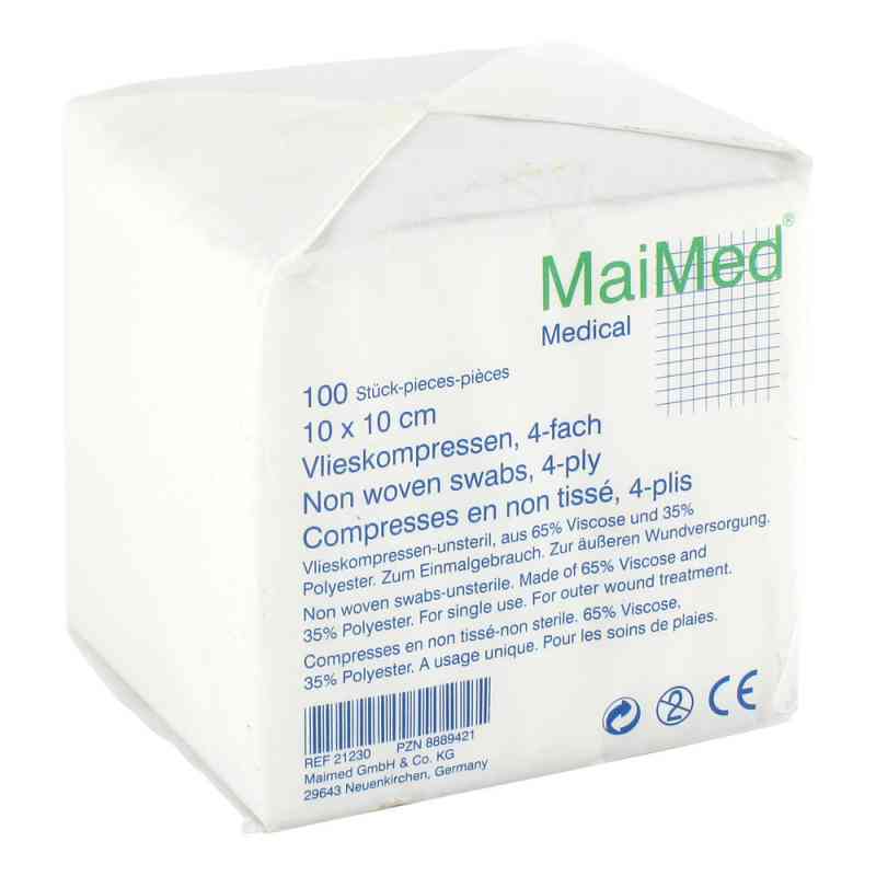Vlieskompressen 10x10 cm unsteril 100 stk von MaiMed GmbH PZN 08889421