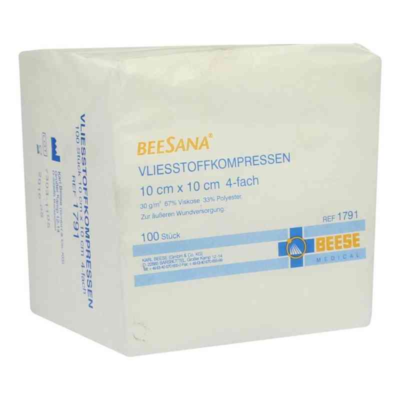 Vlieskompressen 10x10 cm unsteril 4fach 30g 100 stk von Meditrade GmbH PZN 01450231