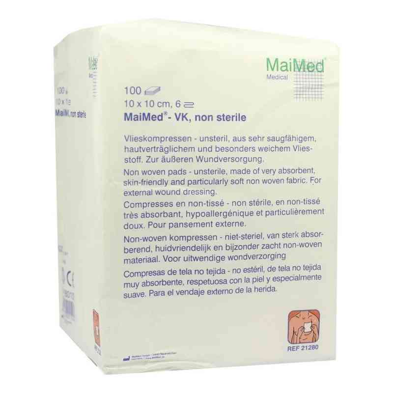 Vlieskompressen 10x10 cm unsteril 6fach 100 stk von MaiMed GmbH PZN 01280102