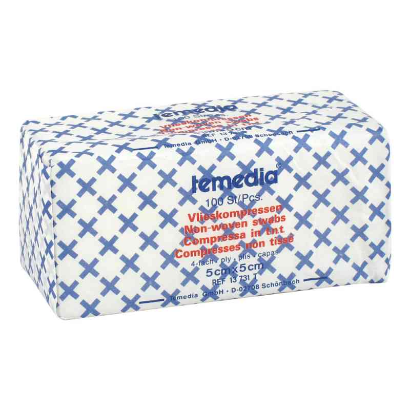 Vlieskompressen 5x5 cm unsteril 4fach 100 stk von Holthaus Medical GmbH & Co. KG PZN 07280712