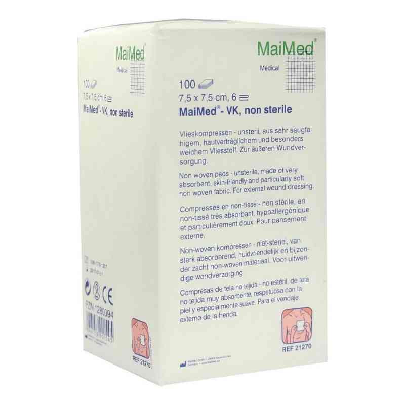 Vlieskompressen 7,5x7,5 cm unsteril 6fach 100 stk von MaiMed GmbH PZN 01280094