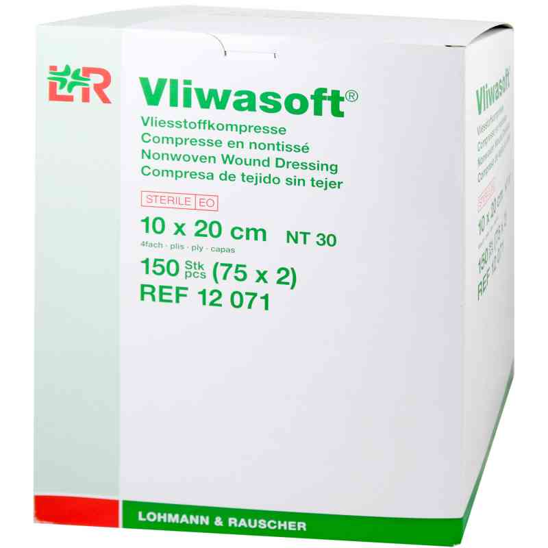 Vliwasoft Vlieskompressen 10x20 cm steril 4l. 150 stk von Lohmann & Rauscher GmbH & Co.KG PZN 06325594