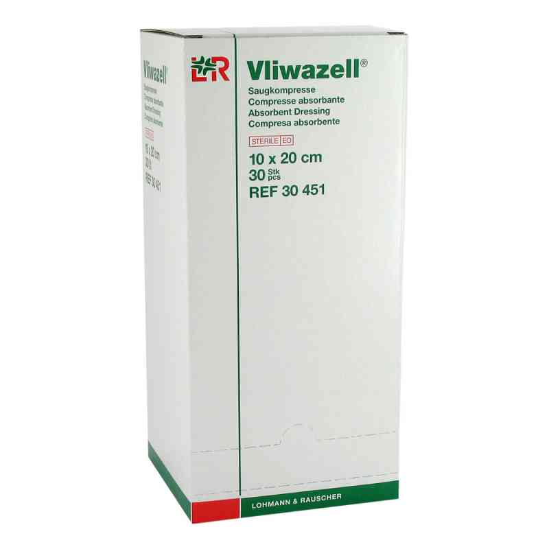 Vliwazell Saugkompressen 10x20 cm steril 30 stk von Lohmann & Rauscher GmbH & Co.KG PZN 05855605