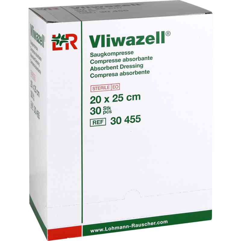 Vliwazell Saugkompressen 20x25 cm steril 30 stk von Lohmann & Rauscher GmbH & Co.KG PZN 05855692