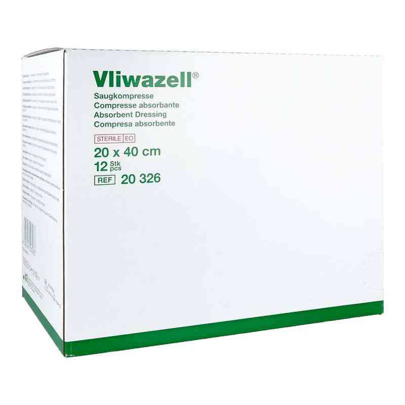 Vliwazell Saugkompressen 20x40 cm steril 12 stk von Lohmann & Rauscher GmbH & Co.KG PZN 00809635