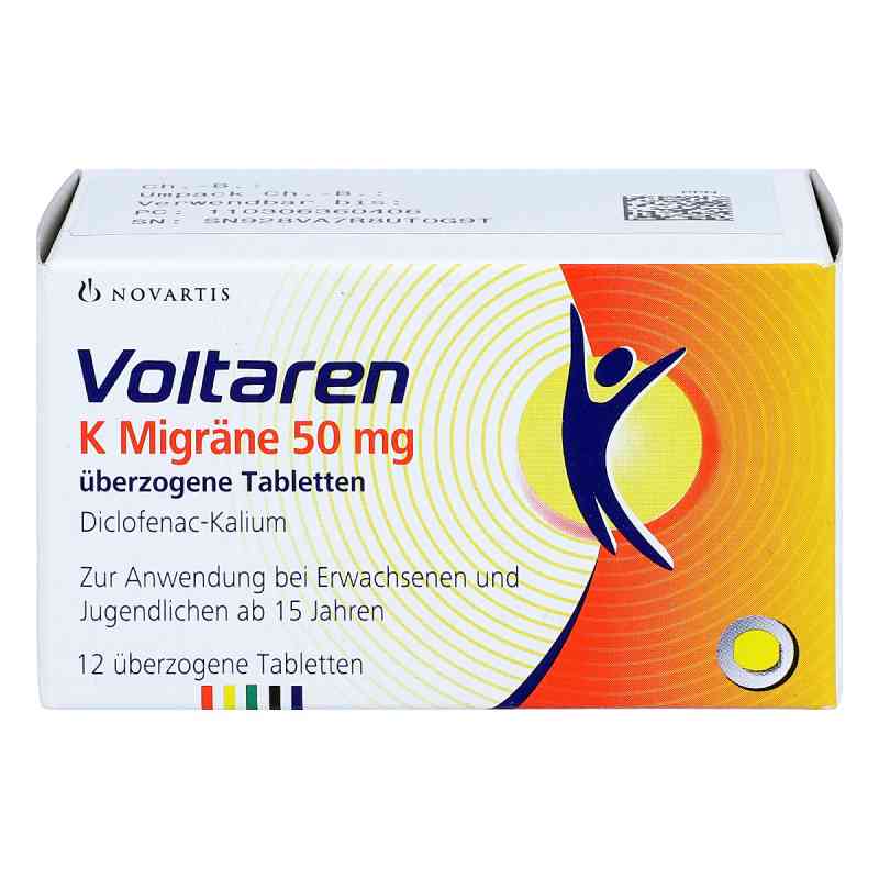 Voltaren K Migräne 50mg 12 stk von EurimPharm Arzneimittel GmbH PZN 03063604