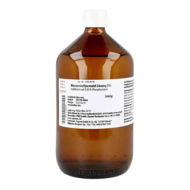 Wasserstoffperoxid Lösung 3% 1000 g von Fagron GmbH PZN 01055670