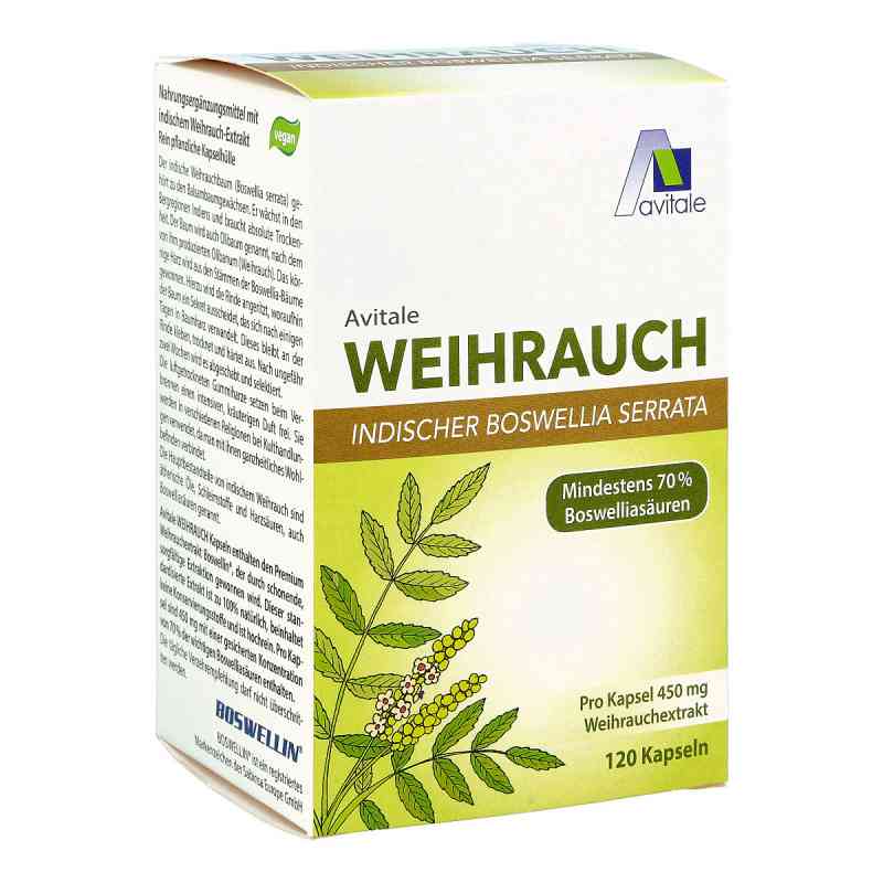 Weihrauch 450 mg Boswellia Serrata Kapseln 120 stk von Avitale GmbH PZN 16855672
