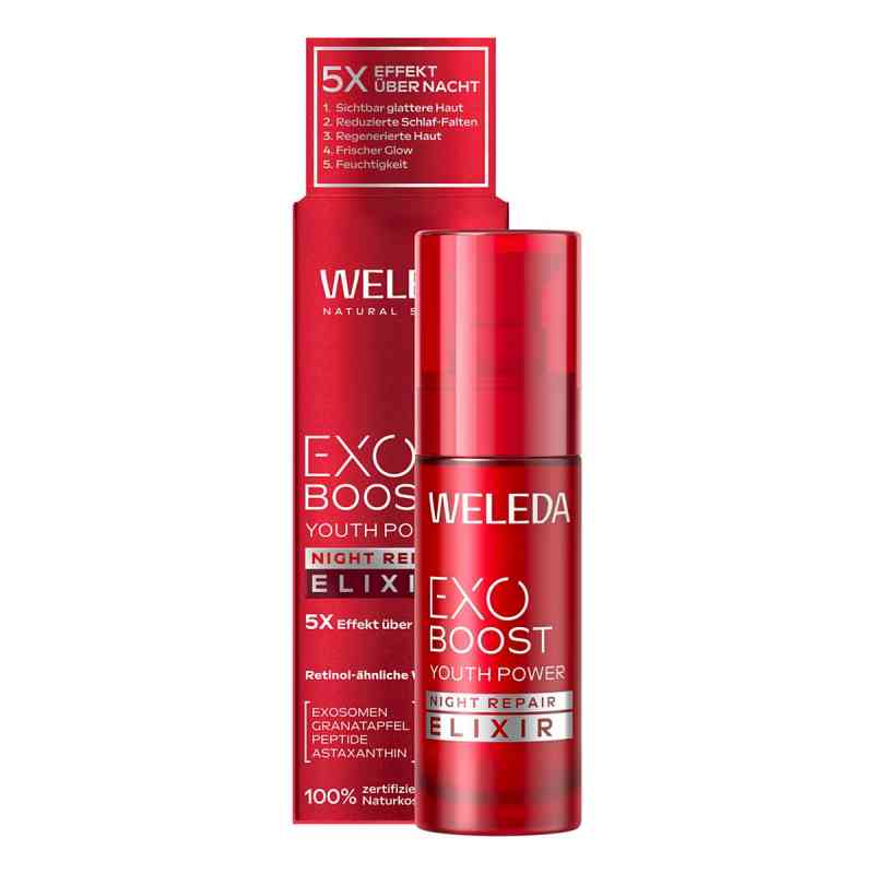 Weleda Exo Boost Youth Power Night Rep.eli.granata 30 ml von WELEDA AG PZN 20523303