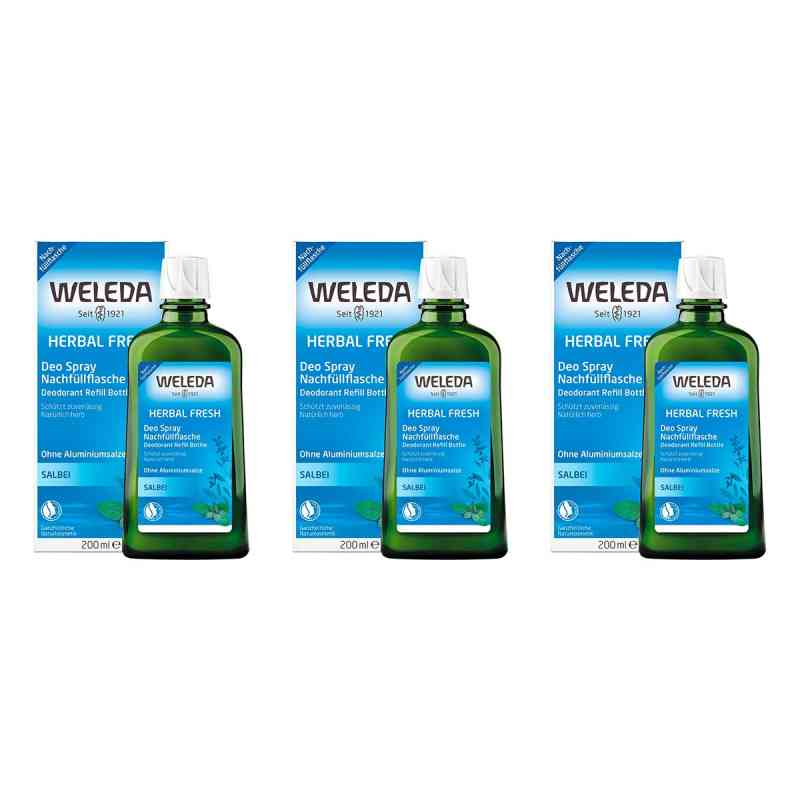 Weleda Herbal Fresh Deo Spray Salbei Nachfüllfla. 4x200 ml von WELEDA AG PZN 08104178