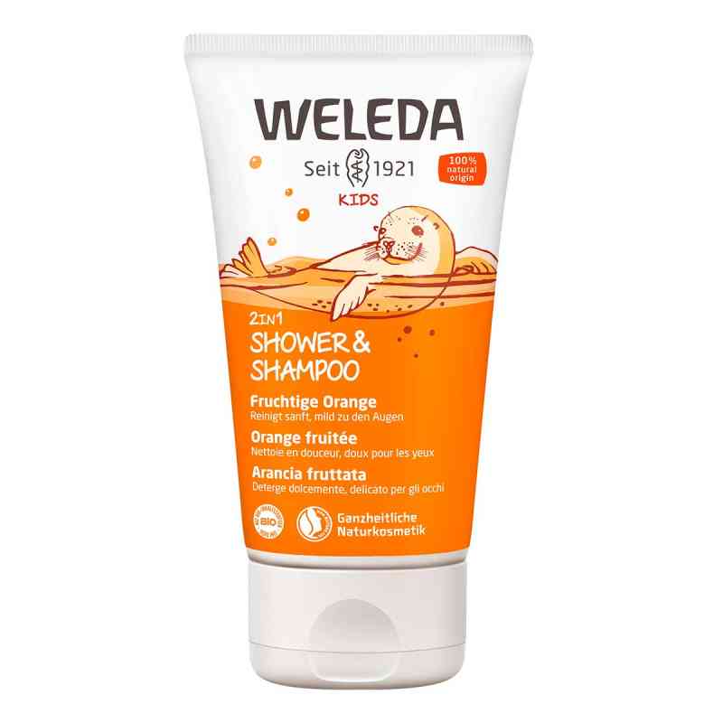 Weleda Kids 2in1 Shower & Shampoo fruchtige Orange 150 ml von WELEDA AG PZN 12387381
