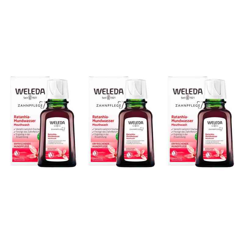 Weleda Ratanhia Mundwasser 3x50 ml von WELEDA AG PZN 08104181