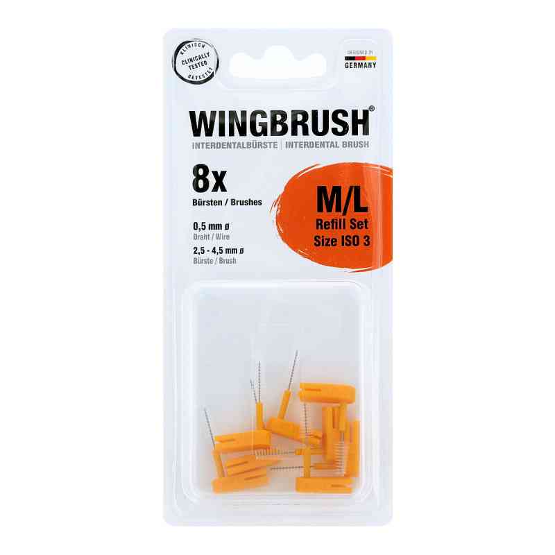 Wingbrush Refill-set Interdentalb.iso 3 medius /large 8 stk von IMP GmbH International Medical Products PZN 13704990