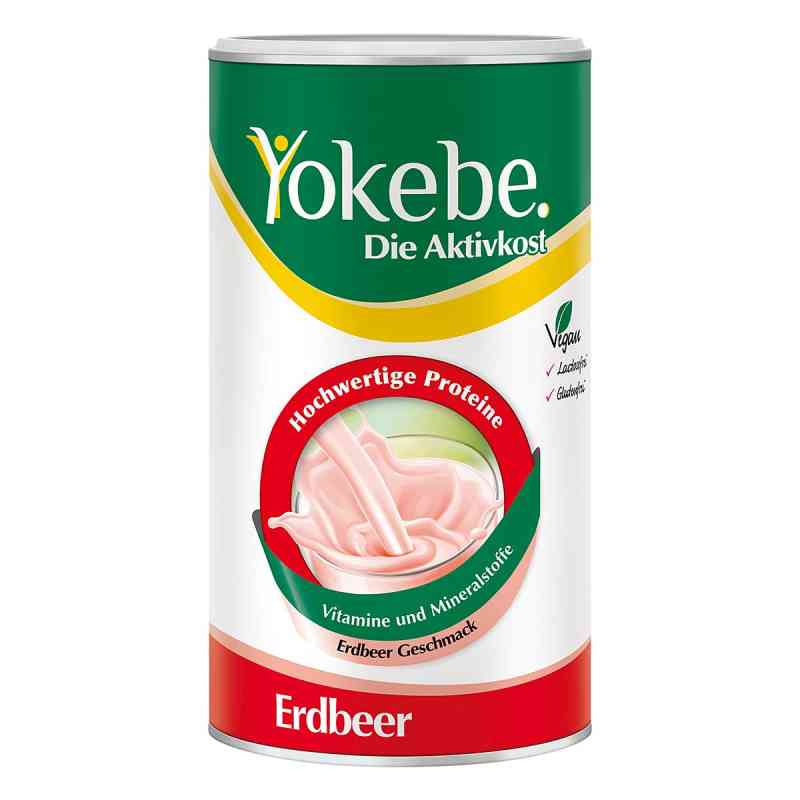 Yokebe Erdbeer - Diätshake zur Gewichtsabnahme - mit Protein 500 g von Naturwohl Pharma GmbH PZN 19446253