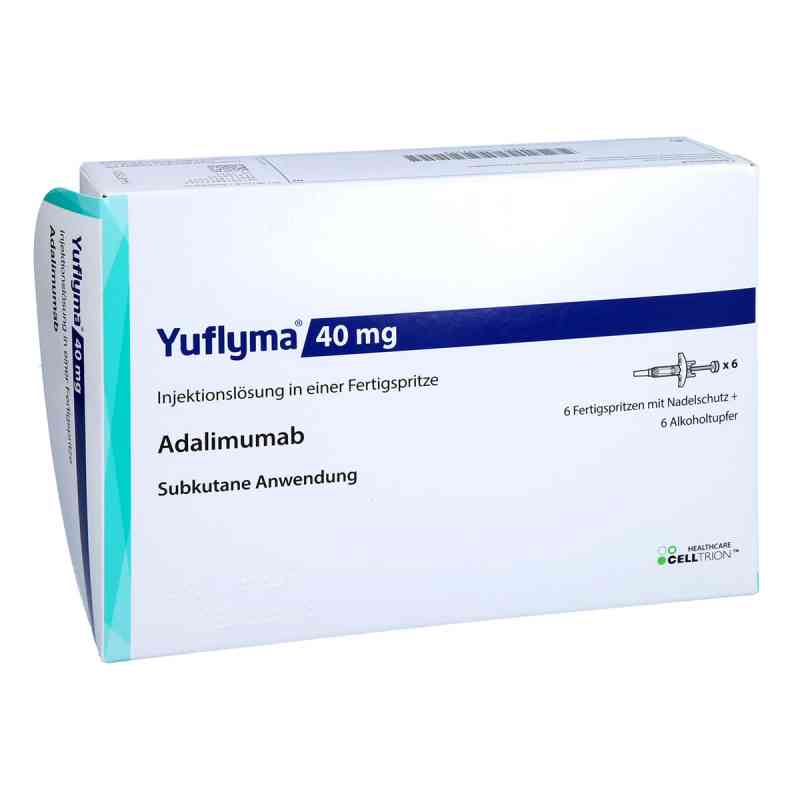 Yuflyma 40 Mg/0,4 Ml iniecto -lösung I.e.fertigspritze 6 stk von Celltrion Healthcare Hungary Kft PZN 16847744