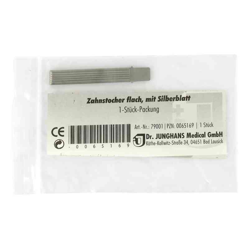 Zahnstocher Silberblatt flach 1 stk von Dr. Junghans Medical GmbH PZN 00065169