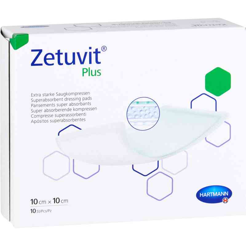 Zetuvit Plus extrastarke Saugkompr.steril 10x10 cm 10 stk von Avitamed GmbH PZN 15588915