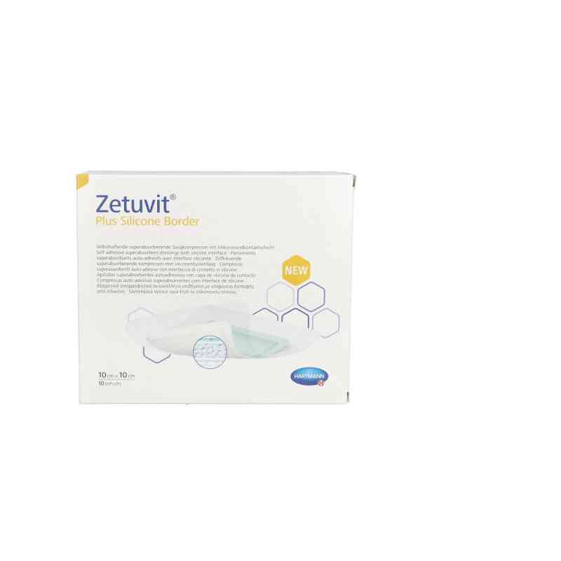 Zetuvit Plus Silicone Border steril 10x10 cm 10 stk von PAUL HARTMANN AG PZN 14022353