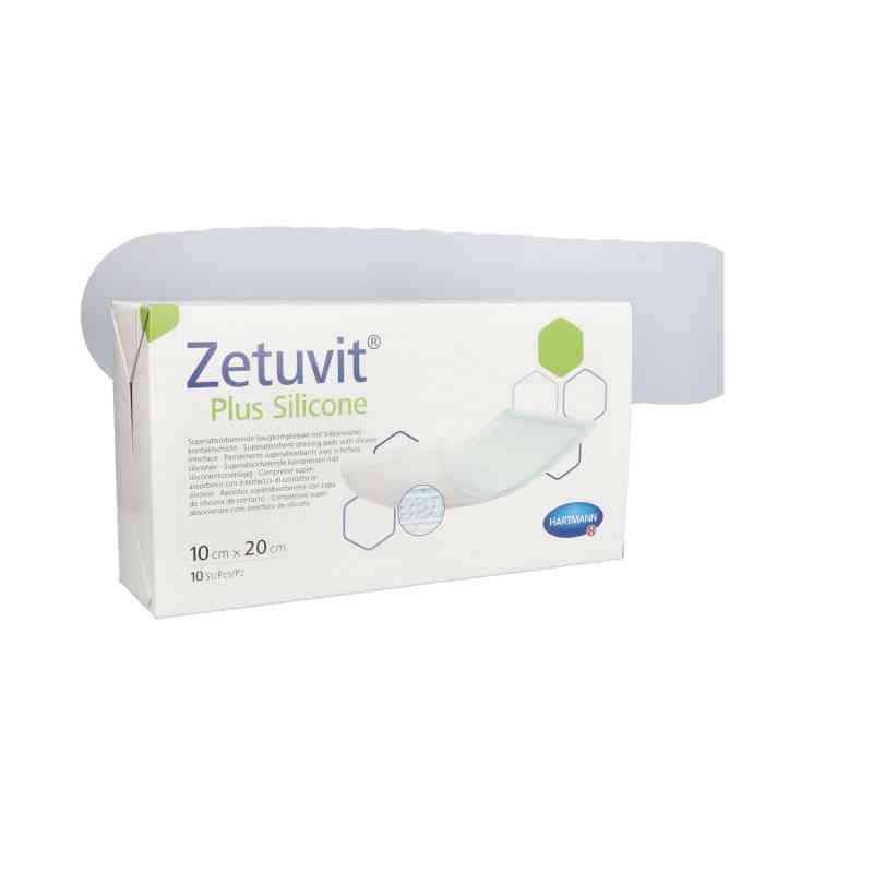 Zetuvit Plus Silicone steril 10x20 cm 10 stk von Avitamed GmbH PZN 16701845