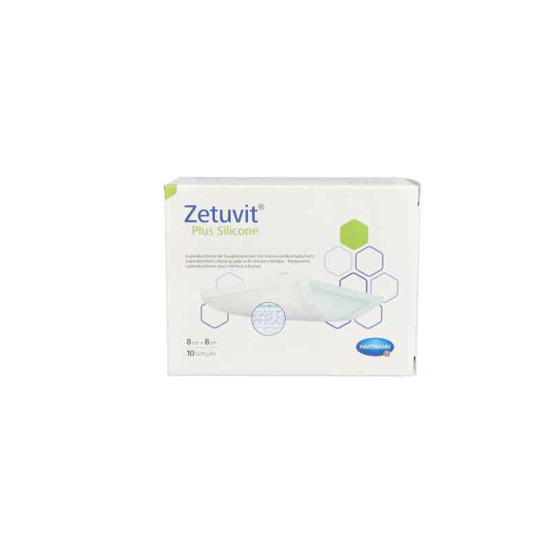 Zetuvit Plus Silicone steril 8x8 cm 10 stk von PAUL HARTMANN AG PZN 13231830