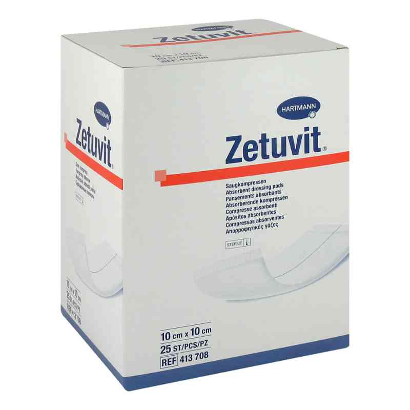 Zetuvit Saugkompressen steril 10x10 cm 25 stk von B2B Medical GmbH PZN 12559729