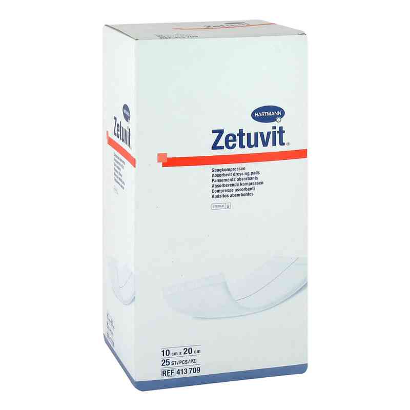 Zetuvit Saugkompressen steril 10x20 cm 25 stk von B2B Medical GmbH PZN 12559735