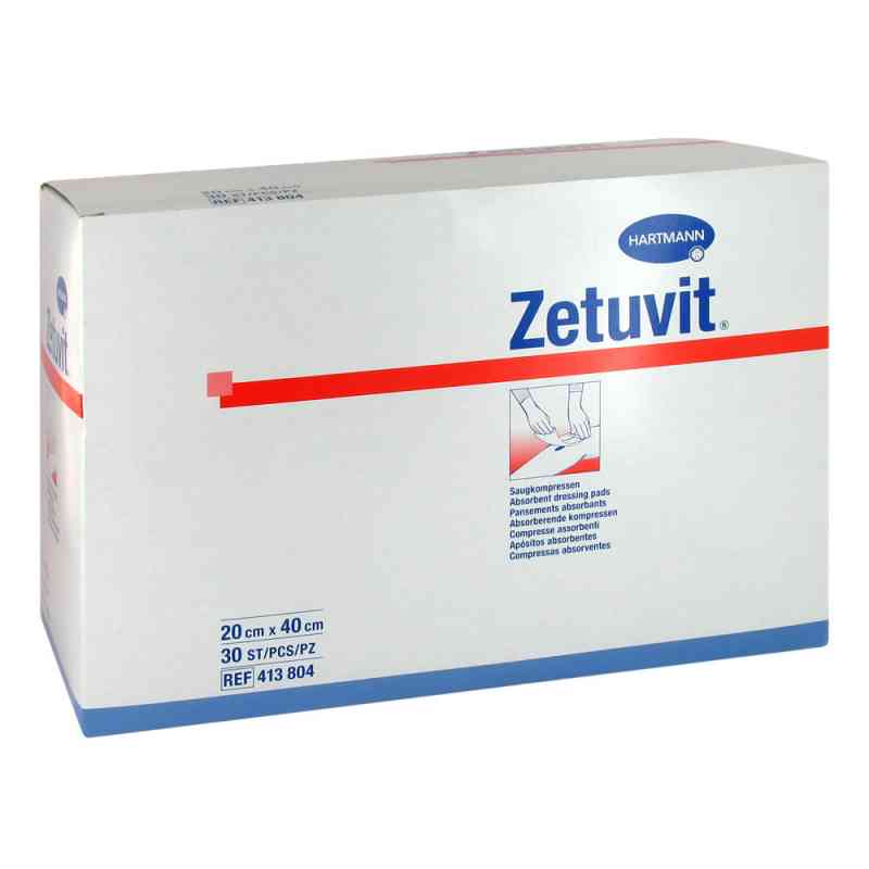 Zetuvit Saugkompressen unsteril 20x40 cm 30 stk von PAUL HARTMANN AG PZN 03242695