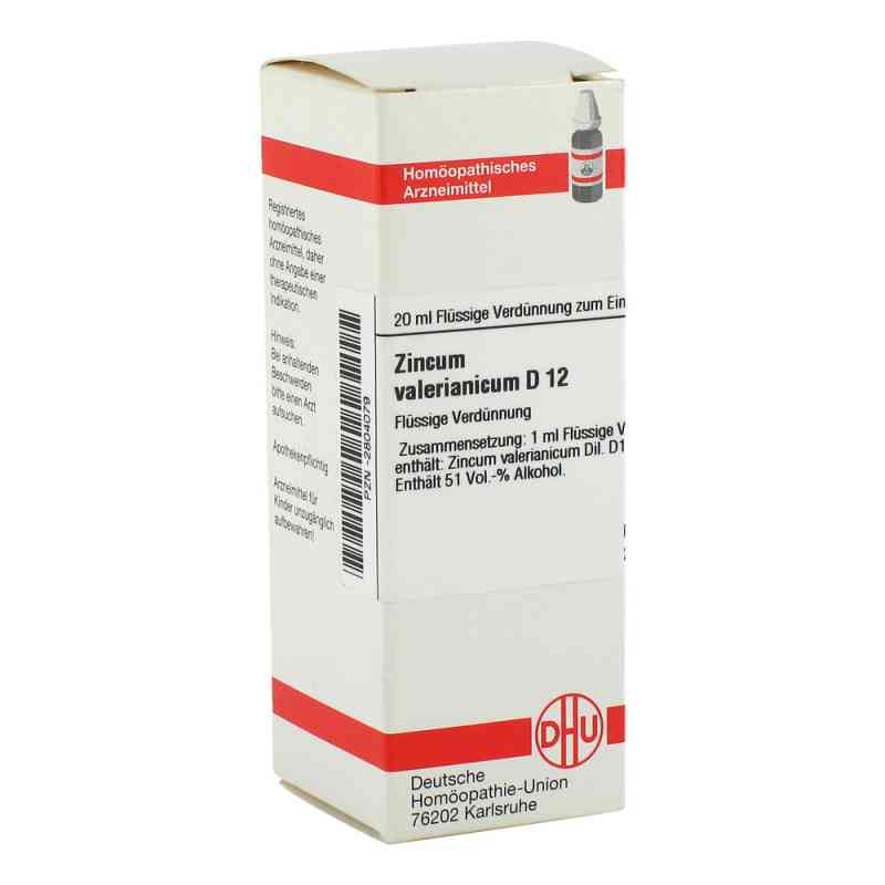 Zincum Valerianicum D12 Dilution 20 ml von DHU-Arzneimittel GmbH & Co. KG PZN 02804079