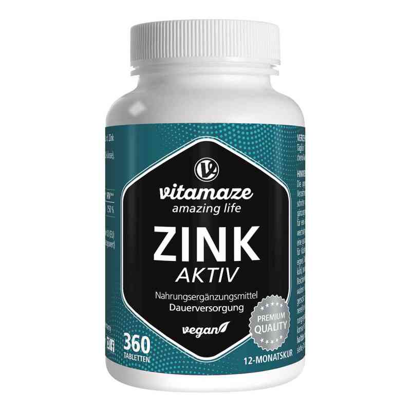 Zink Aktiv 25 Mg Hochdosiert Vegan Tabletten 360 stk von Vitamaze GmbH PZN 19176428