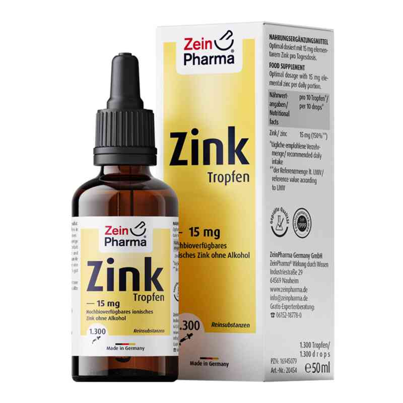 Zink Tropfen 15mg Ionis 50 ml von Zein Pharma - Germany GmbH PZN 16945079