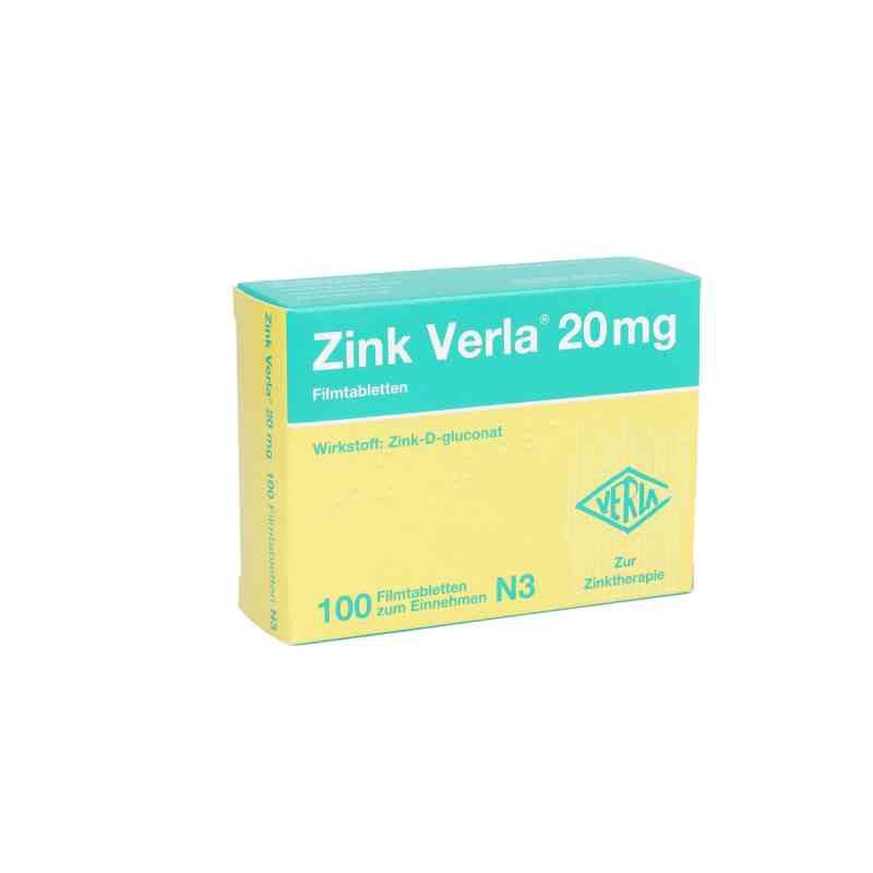Zink Verla 20 mg Filmtabletten 100 stk von Verla-Pharm Arzneimittel GmbH &  PZN 08912232