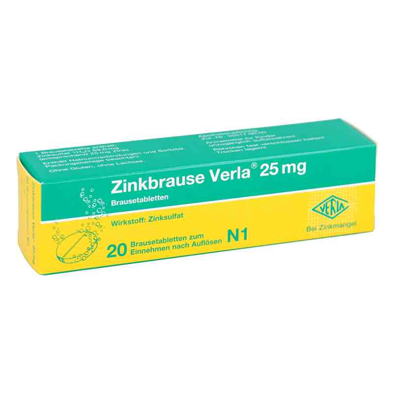 Zinkbrause Verla 25mg 20 stk von Verla-Pharm Arzneimittel GmbH & Co. KG PZN 08900542