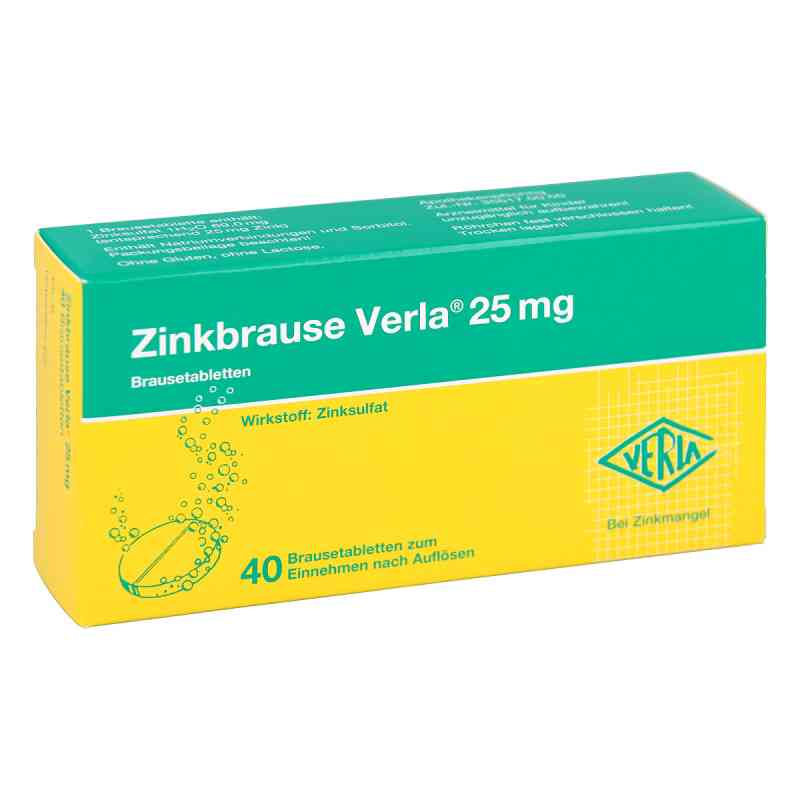 Zinkbrause Verla 25mg 40 stk von Verla-Pharm Arzneimittel GmbH & Co. KG PZN 01564526