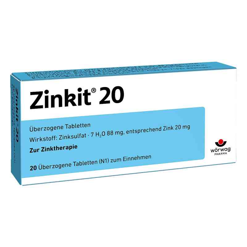 Zinkit 20 überzogene Tabletten 20 stk von Wörwag Pharma GmbH & Co. KG PZN 04435255