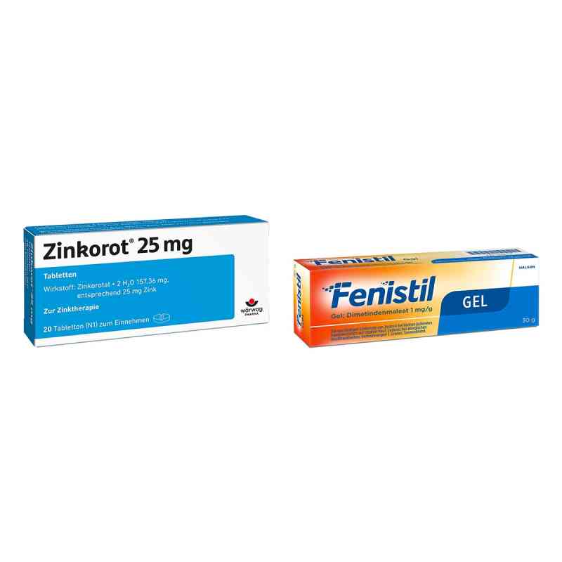 Zinkorot 25 Mg Tabletten + Fenistil Gel 1 Set von  PZN 08105419