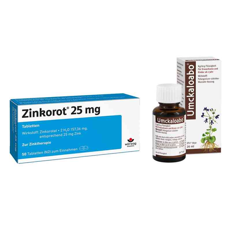 Zinkorot 25 Mg Tabletten + Umckaloabo Flüssig 1 Set von  PZN 08105425