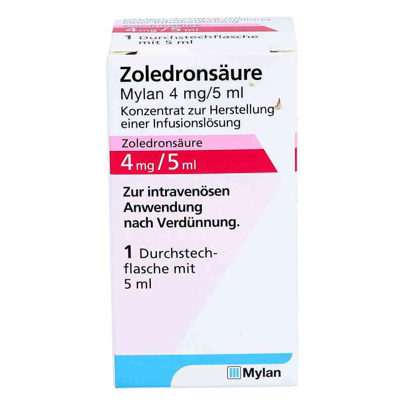 Zoledronsäure Mylan 4 mg/5 ml Konz.z.her.e.inf.-l. 1 stk von Mylan Healthcare GmbH PZN 04125690