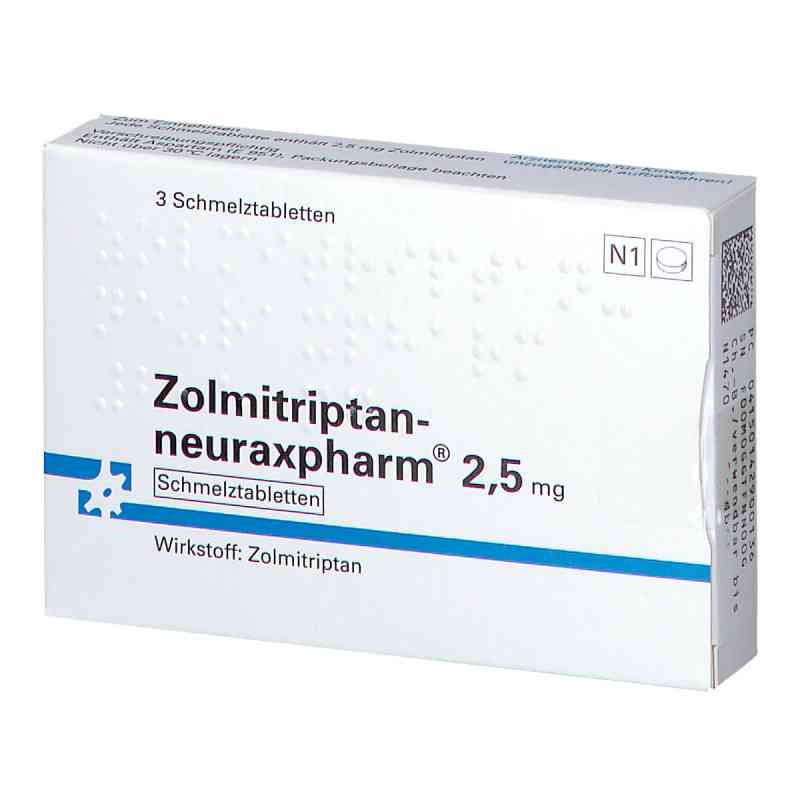 Zolmitriptan-neuraxpharm 2,5 mg Schmelztabletten 3 stk von neuraxpharm Arzneimittel GmbH PZN 14290013