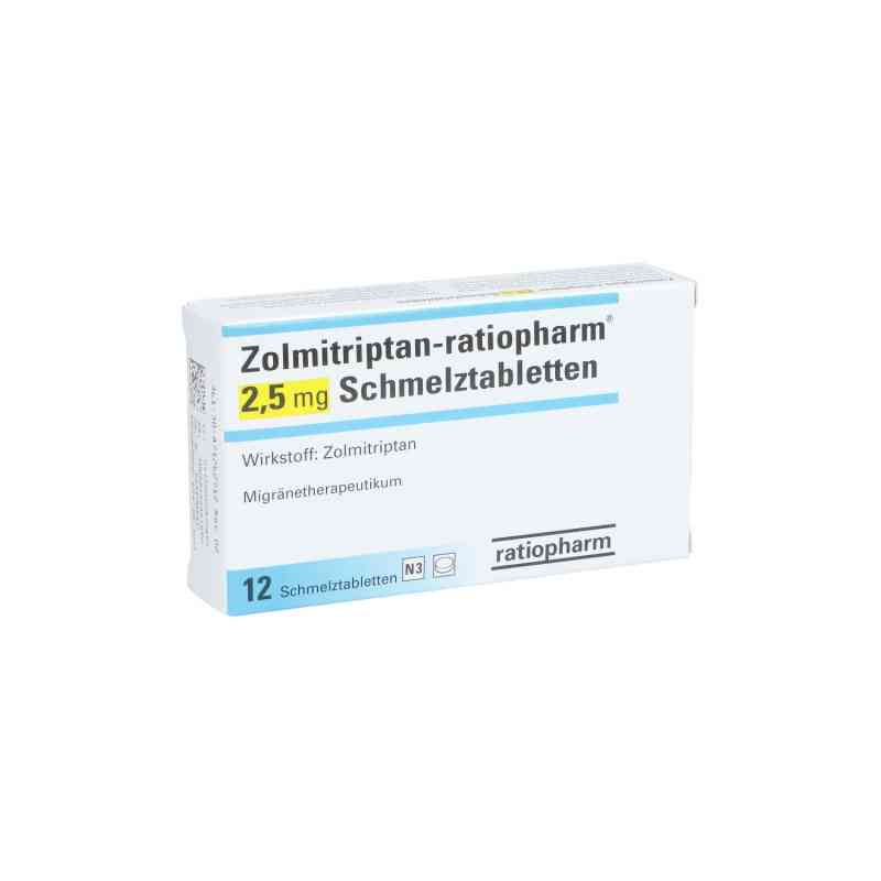Zolmitriptan-ratiopharm 2,5 mg Schmelztabletten 12 stk von ratiopharm GmbH PZN 09087089