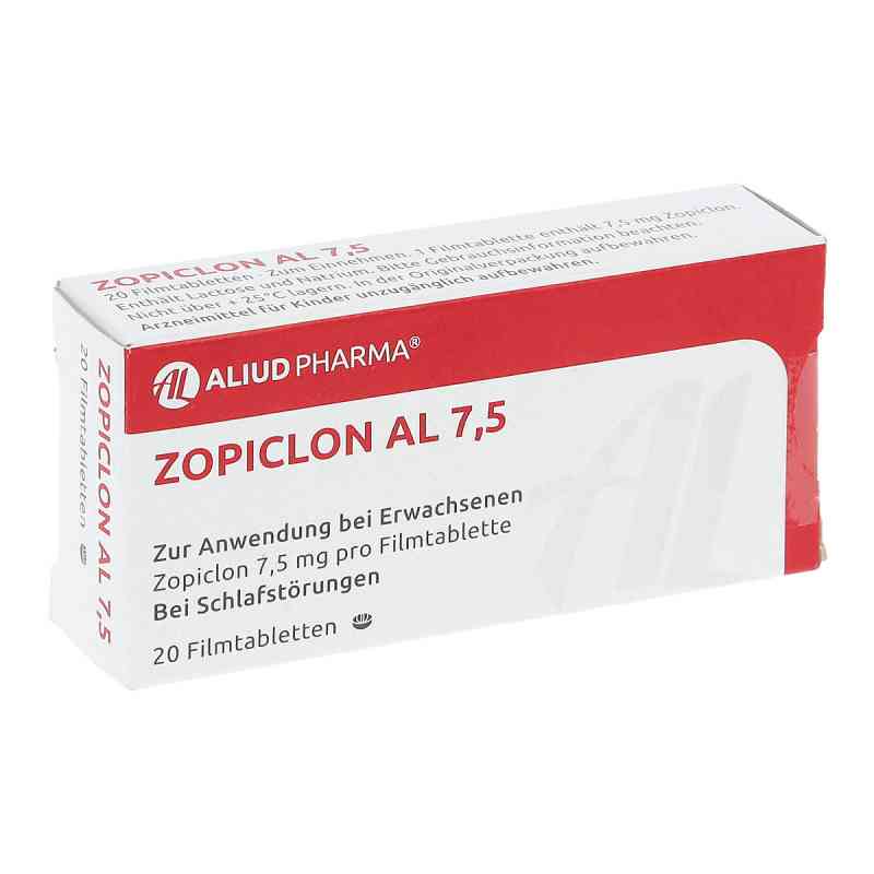 Zopiclon Al 7,5 Filmtabletten 20 stk von ALIUD Pharma GmbH PZN 01332514