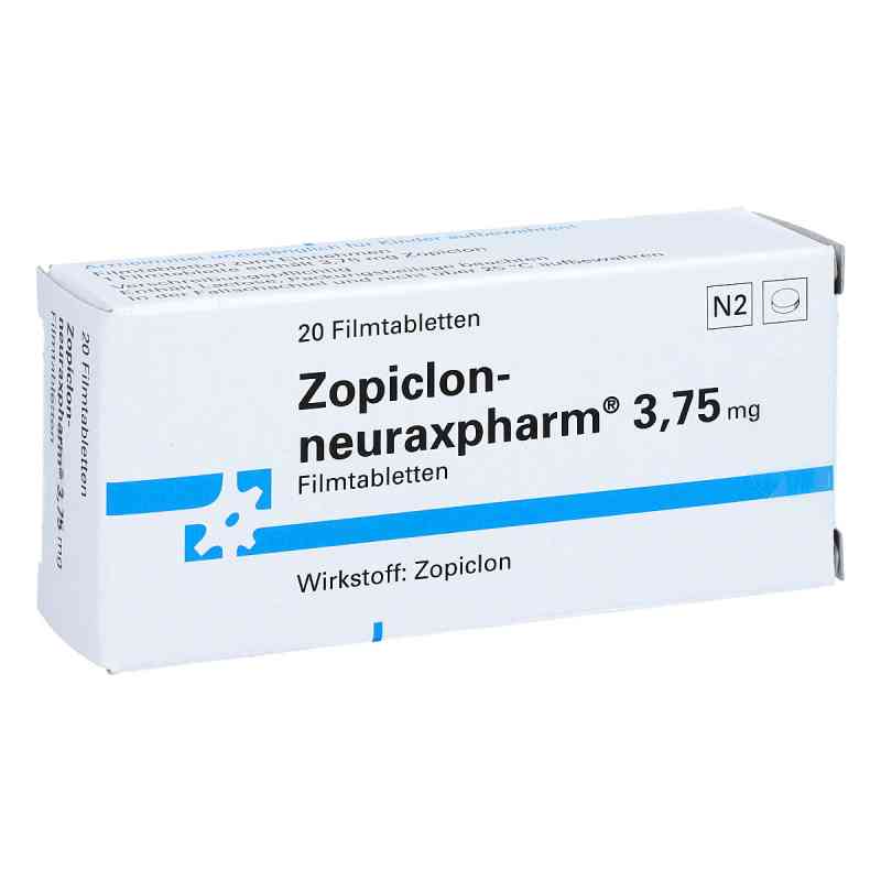 Zopiclon-neuraxpharm 3,75 mg Filmtabletten 20 stk von neuraxpharm Arzneimittel GmbH PZN 00575829