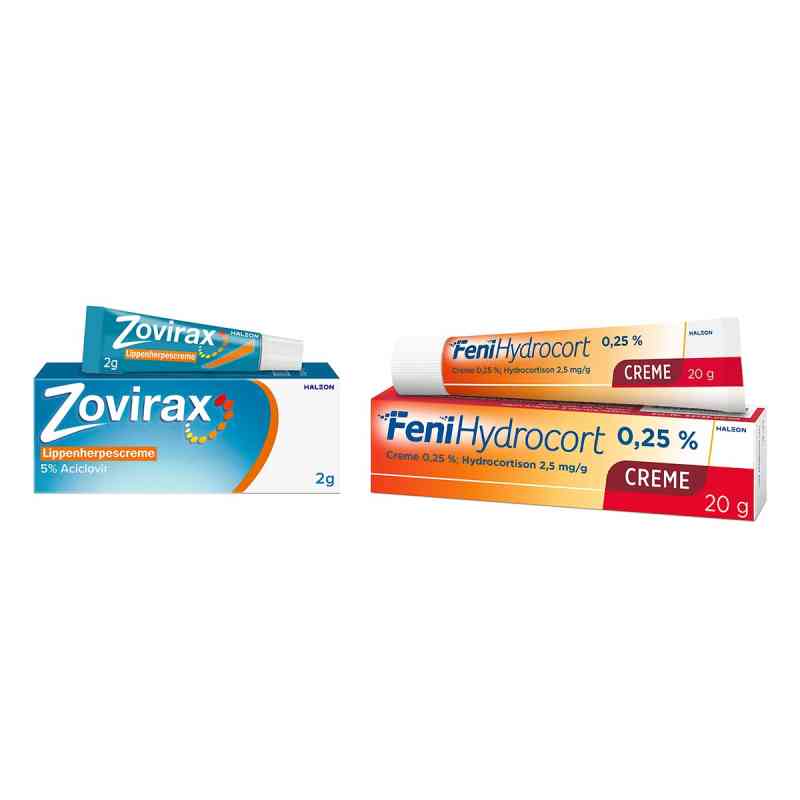 Zovirax Lippenherpescreme 2g + Fenihydrocort Creme 0,25 % 20g 1 Set von Haleon Germany GmbH PZN 08104454