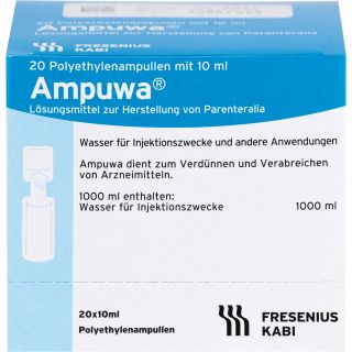 Ampuwa Plastikampullen Injektions-/infusionslsg. 20X10 ml von Fresenius Kabi Deutschland GmbH PZN 06605508