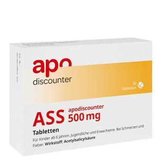ASS 500 mg Tabletten bei Kopfschmerzen 30 stk von Fairmed Healthcare GmbH PZN 18188263