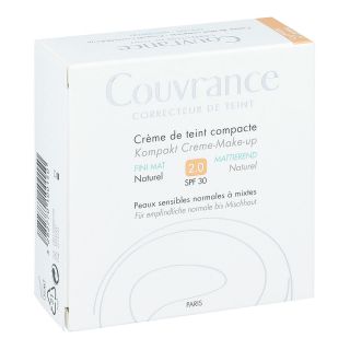 Avene Couvrance Kompakt Cr.-make-up matt.nat.2.0 10 g von PIERRE FABRE DERMO KOSMETIK GmbH PZN 10942447