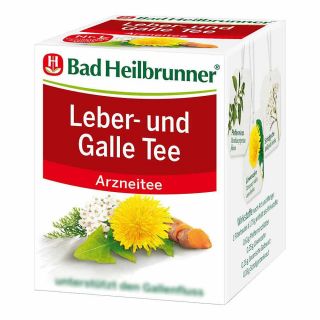 Bad Heilbrunner Tee Leber und Galle Filterbeutel 8X1.75 g von Bad Heilbrunner Naturheilm.GmbH& PZN 04250998